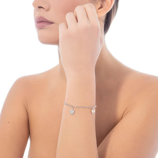 Bracciale con Angeli e Cuori in Argento Roberto Giannotti
