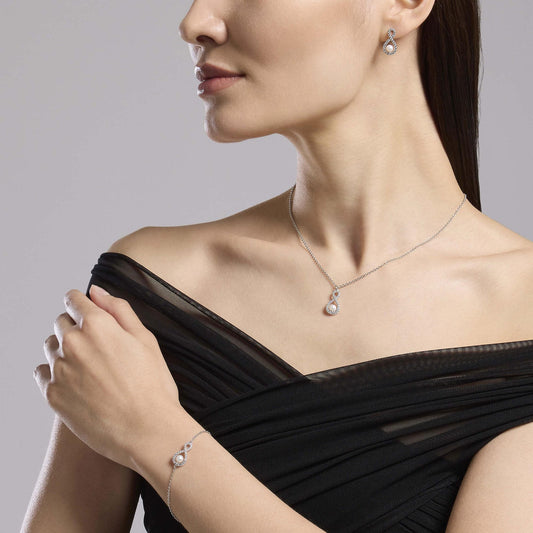 Endless, Bracciale con Simbolo Infinito e Perla Coltivata Mabina