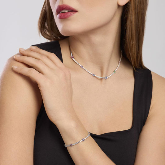 Fior Fiore, Bracciale Tennis con Elementi Fiore Mabina