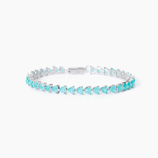 Non sara' un'avventura, Bracciale Tennis con Susion Stone Glass Azzurro Mabina