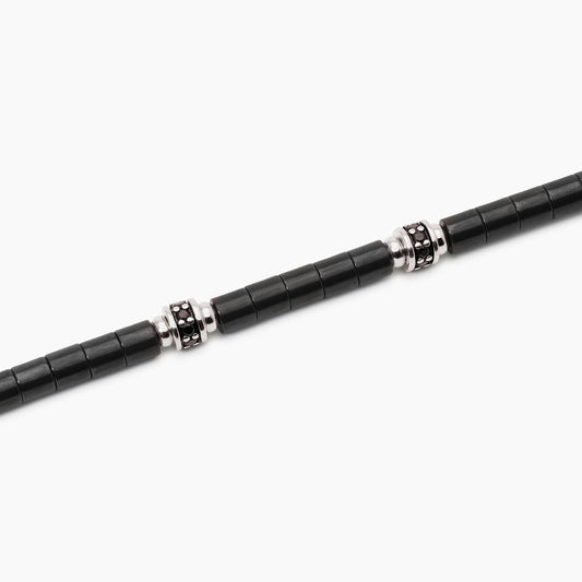 Pit Stop, Bracciale Uomo con Elementi Ceramica Mabina