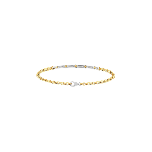 Bracciale in Oro Bicolore e Diamanti Zancan