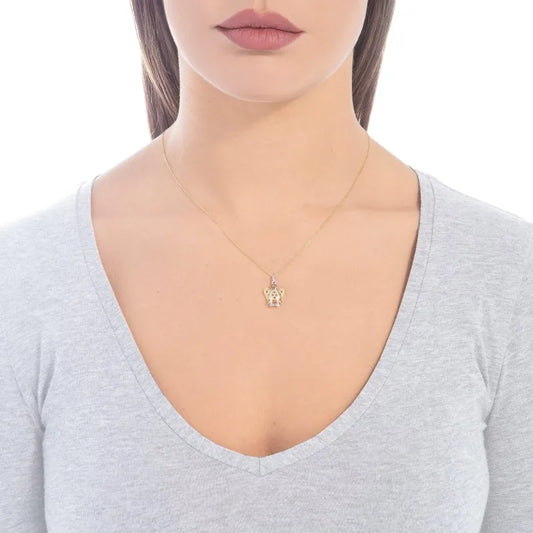 Collana in Oro con Angelo e Ali in Contrasto Roberto Giannotti