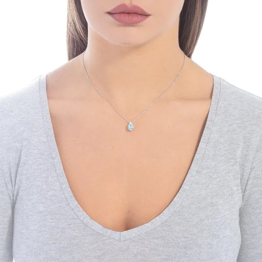 Collana con Angeli in Oro Diamante e Acquamarina Roberto Giannotti