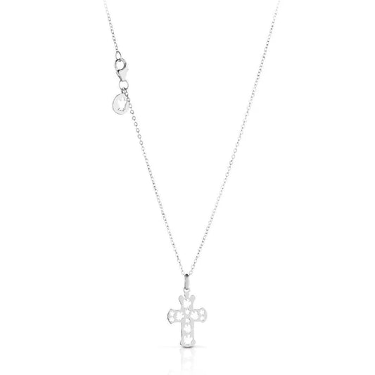 Collana In Oro Bianco con Croce Roberto Giannotti