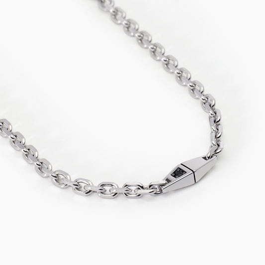 Modernista, Collana in Argento con Catena Rolò e Inserti Mabina
