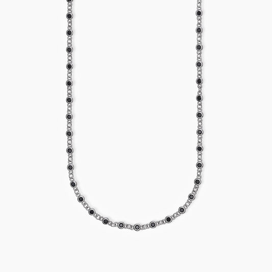 Skyline, Collana in Argento con Zirconi Neri Mabina