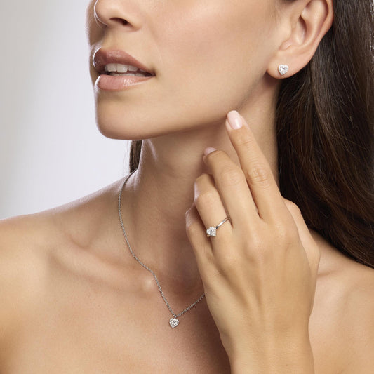 Love Affair, Collana in Argento con Ciondolo a Forma di Cuore Mabina