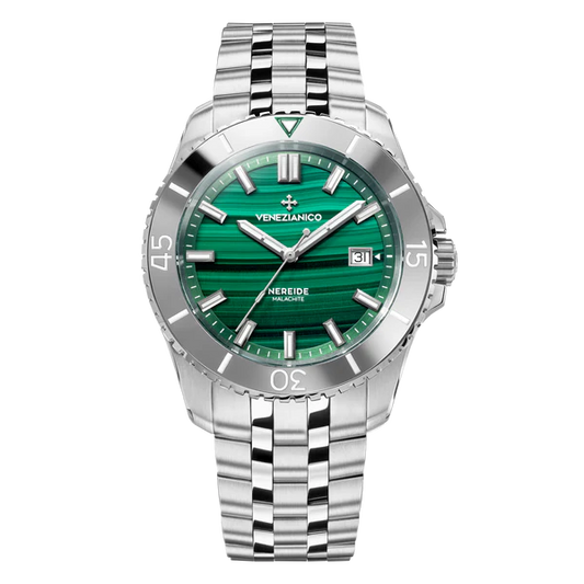 Orologio Nereide Malachite Venezianico