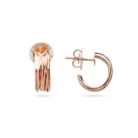 Orecchini Mini Grandi da 1cm 13 Fili in Oro 9kt Rubinia