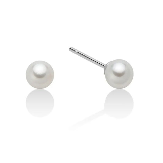 Orecchini di Perle Gemelle Oriente in Oro Bianco 5,5-6mm Miluna