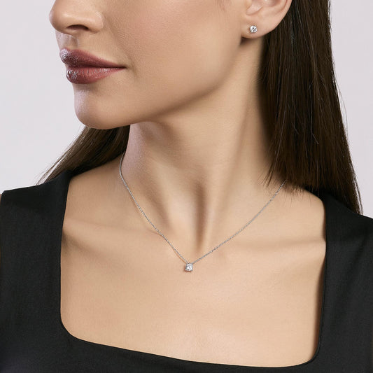 Shiny, Orecchini in Argento con Punti Luce a Lobo Mabina