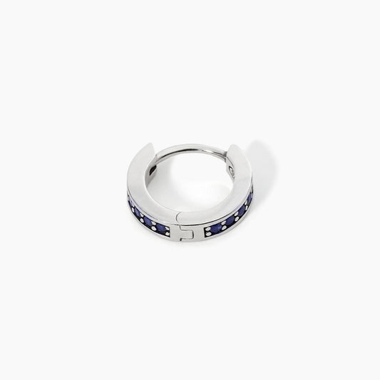 Monomania, Orecchino a Cerchio da Uomo con Zaffiri Sintetici Mabina