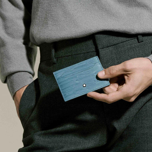 Portacarte 5 Scomparti 4810 Blue Montblanc