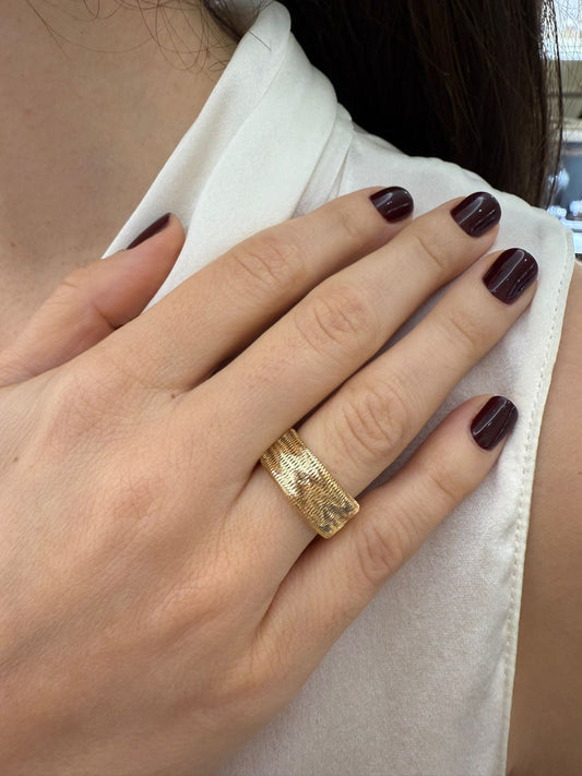 Anello in Oro Elastique, Modello Piatto N.2 Giordini