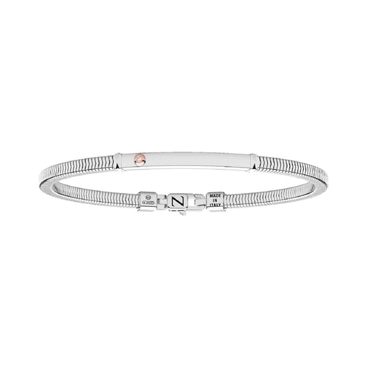 Bracciale in Argento, Oro Rosa e Diamante Zancan