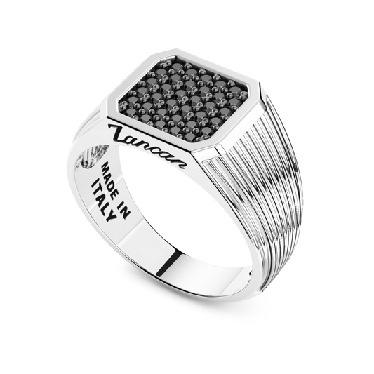 Anello a Scudo in Argento Zancan