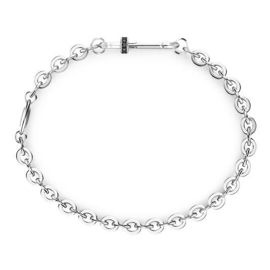 Bracciale Rolò in Argento e Pietre Nere Zancan