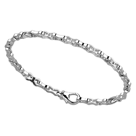 Bracciale in Argento a Catena Geometrica Zancan