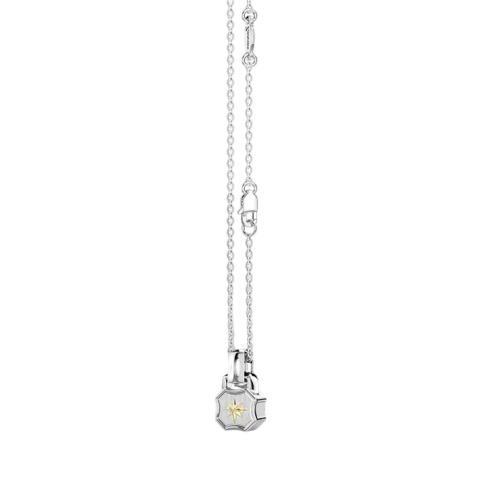 Tuscany Silver Pendente In Argento 925 Con 5 Zirconi Rosa E Bianchi – Collana Regolabile 41-46 Cm, Gioiello Regalo In Confezione