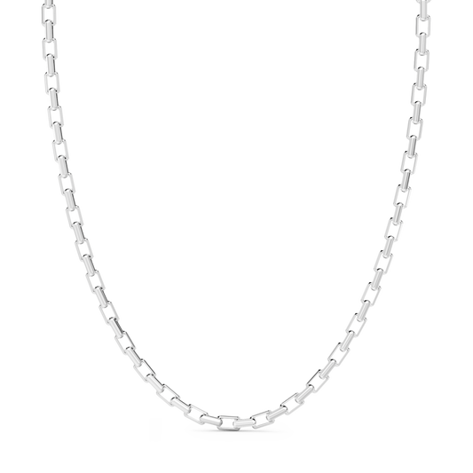 Collana a Catena Rettangolare in Argento Zancan