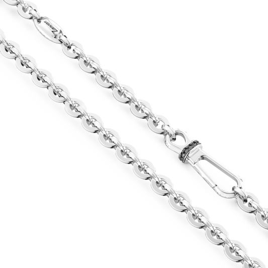 Collana Rolò in Argento e Pietre Nere Zancan