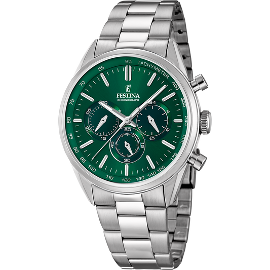 Orologio Verde Cinturino in Acciaio Festina