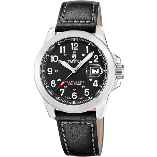 Orologio da Uomo Swiss Made Field con Tre Cinturini Intercambiabili Festina