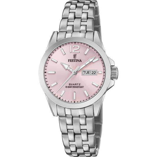 Orologio Classics Rosa con Cinturino in Acciaio Festina